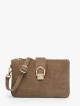 Shoulder Bag Equestre Croco Leather Etrier Gray equestre croco EECQ0143