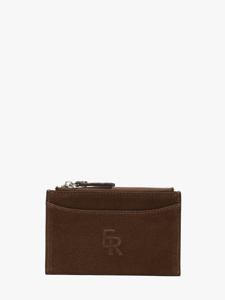 Porte-cartes Cuir Etrier Marron cavalier nubuck ECAN094M