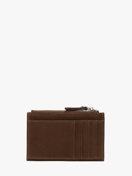 Porte-cartes Cuir Etrier Marron cavalier nubuck ECAN094M vue secondaire 2